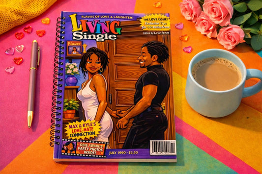 💜 90s Friendship & Love-Inspired Notebook — Single & Thriving Vibes